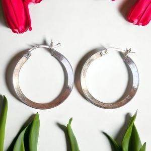 Vintage sterling hoop earrings